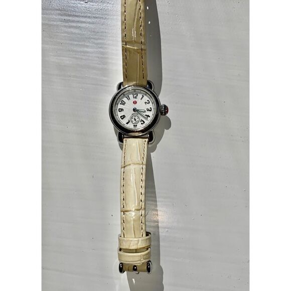 Genuine Michele Swiss mini CSX watch 12mm bone - Picture 3 of 8